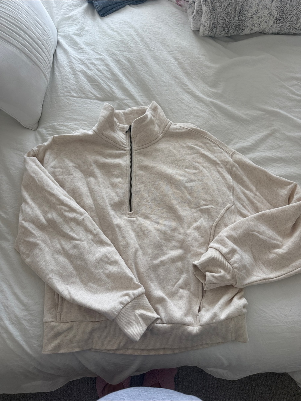 Marine Layer Men's Half-Zip Pullover — Cream